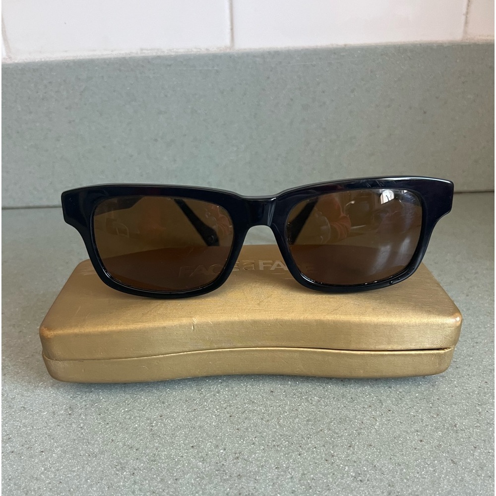 Faceaface Paris dark brown Lewis sunglasses with case